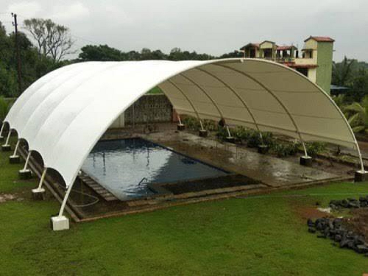 swimming pool shed
