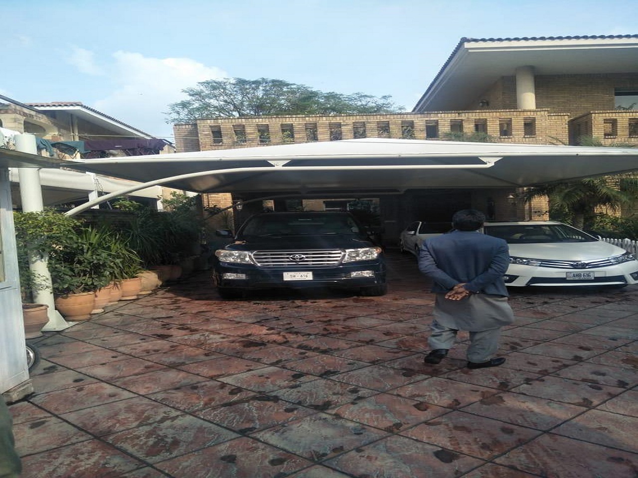 teflon car parking shed