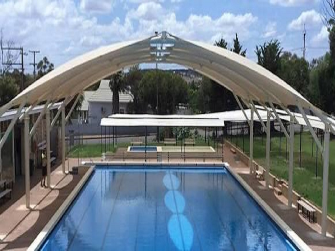 home swimming pool shed