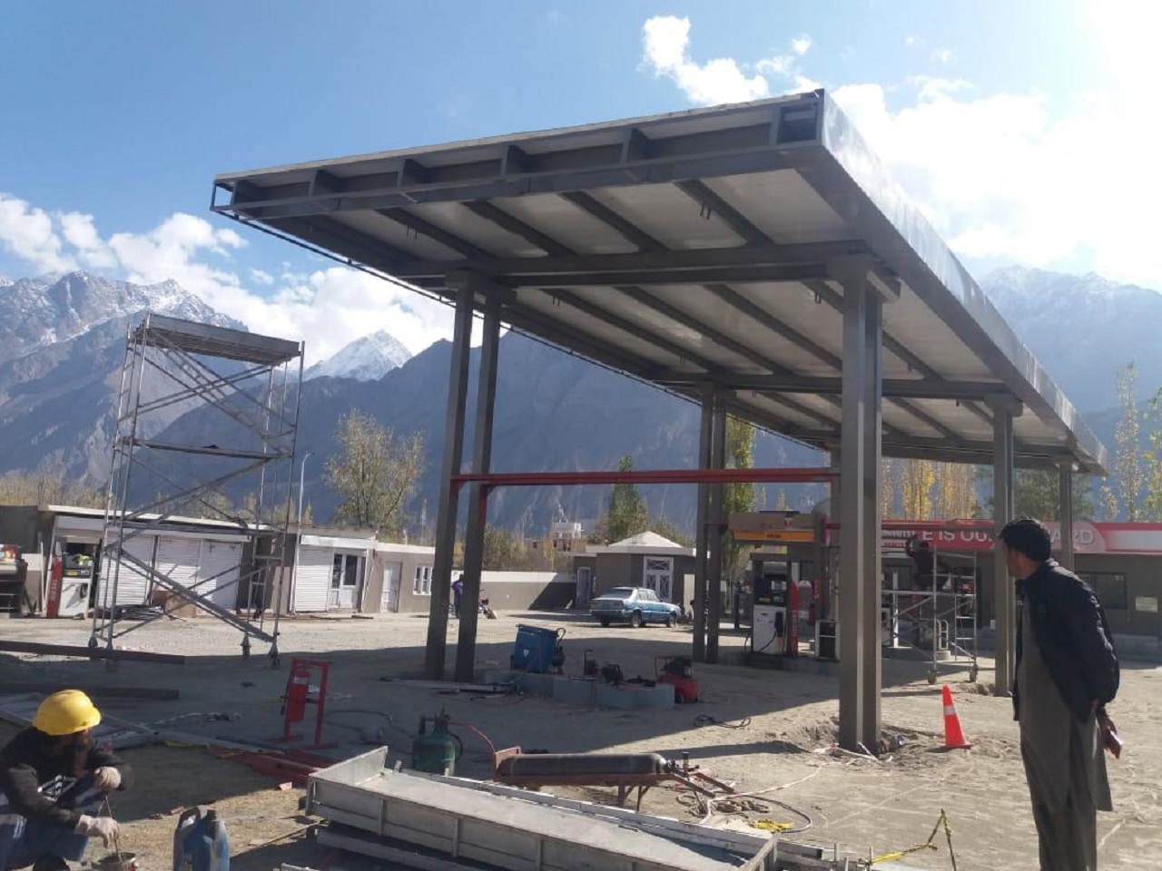 petrol pump shed