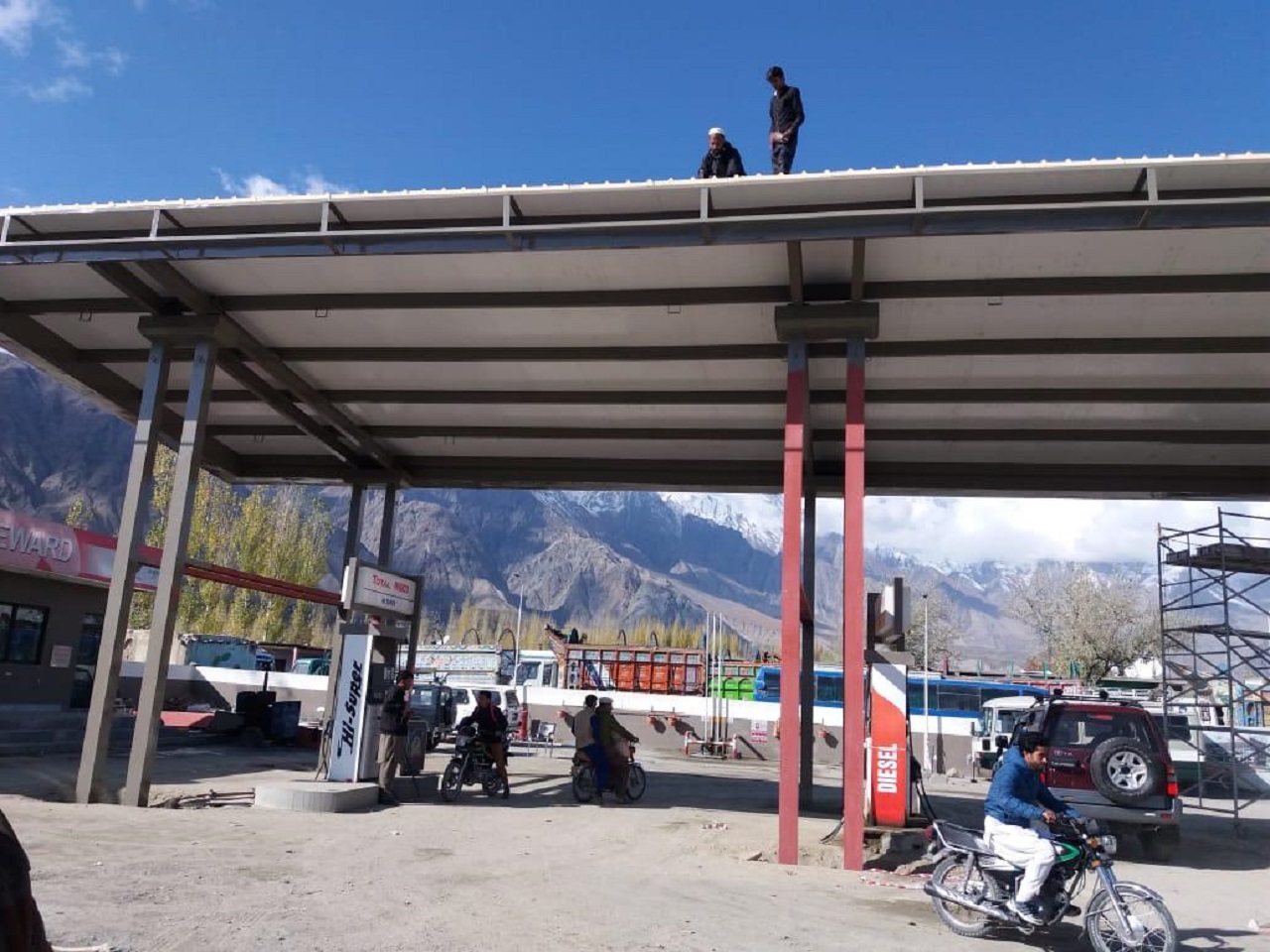 petrol pump shed