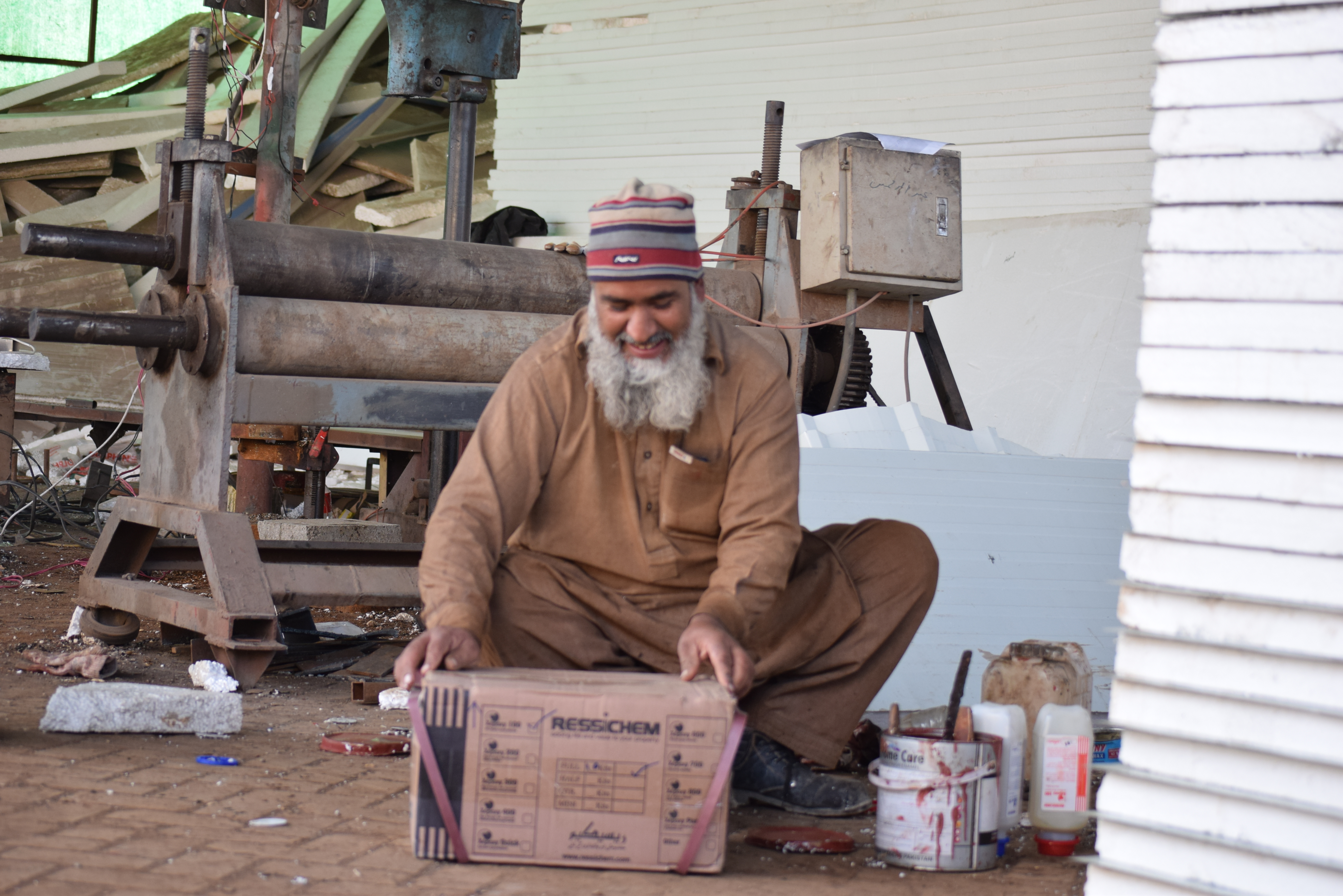 an old man image during work on Workshop